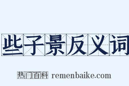 些子景反义词是什么意思的图片
